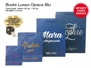 BUSTE IN CARTA LUSSO OPACA BLU